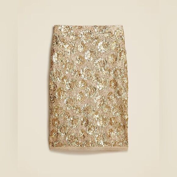 NWT J CREW Collection sequin-embellished slip skirt - Picture 3 of 8